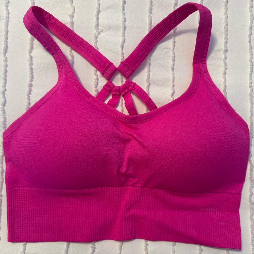 Vibrant Pink Strappy Athletic Shorts